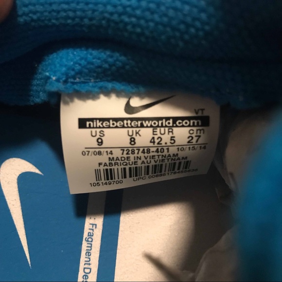 NEW Fragment Design x Nike Sock Dart “Photo Blue” - Picture 3 of 4